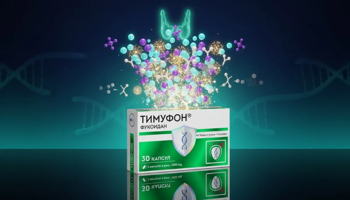 Тимуфон - пептидный биорегулятор для иммунитета с комплексом IPH T, упаковка 30 таблеток