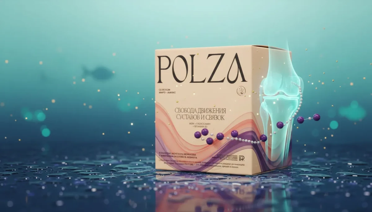 Морской Коллаген для суставов MyPolza с пептидом IPH AEN, глюкозамином и хондроитином, 30 саше