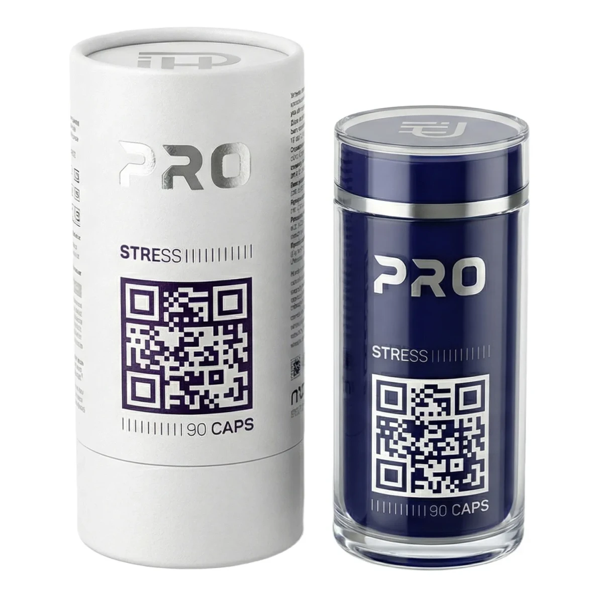 PRO Stress — упаковка пептидного комплекса IPH EP с валерианой, зверобоем и мелиссой для защиты от стресса, 90 капсул